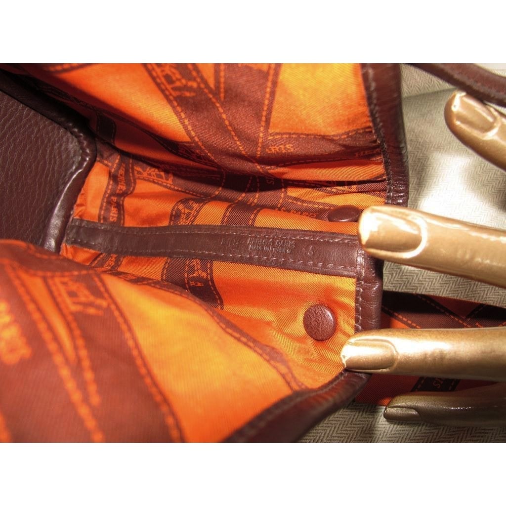 Hermes 2005 Garden Party Bag Veau Swift Chocolat & Twilly Bolduc TPM, Box! - poupishop