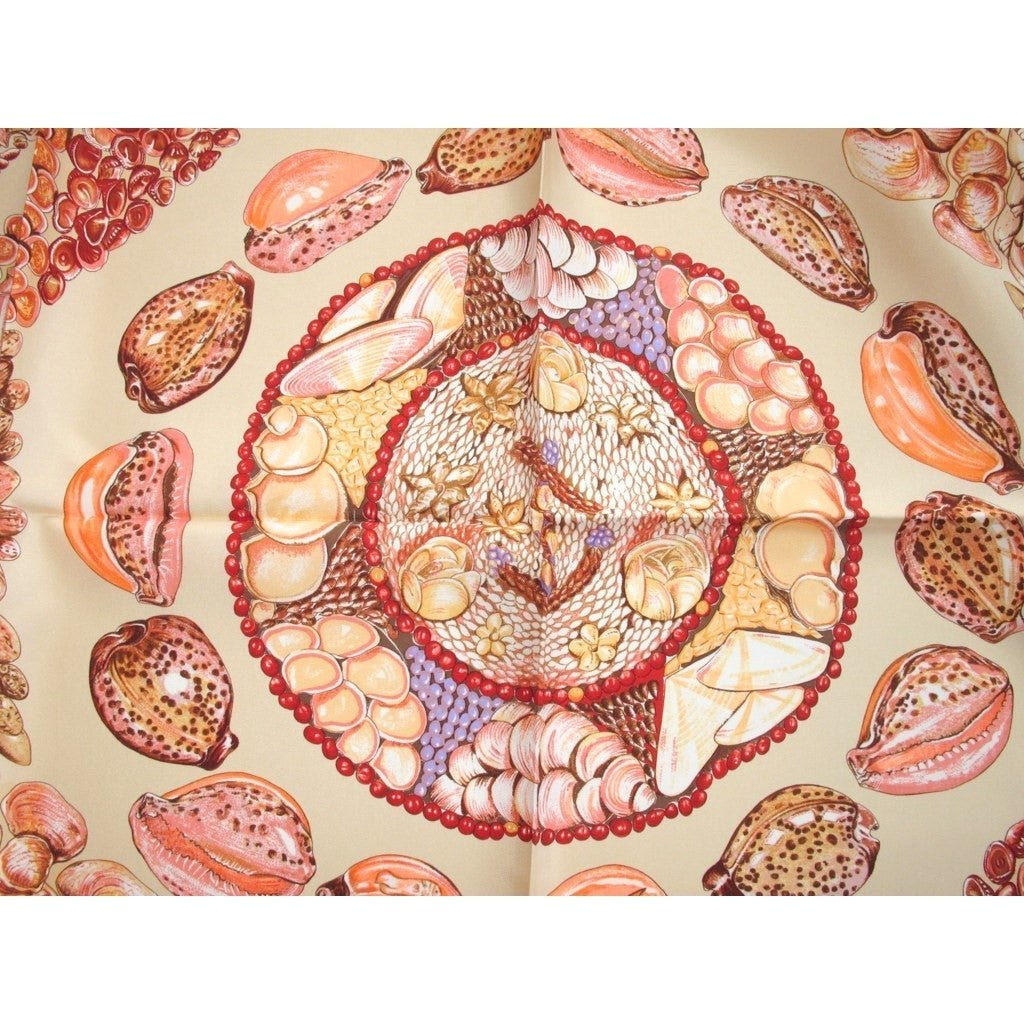 Hermes 2006 cw12 Corail Clair/Corail Rocaille Twill 90cm, New! - poupishop