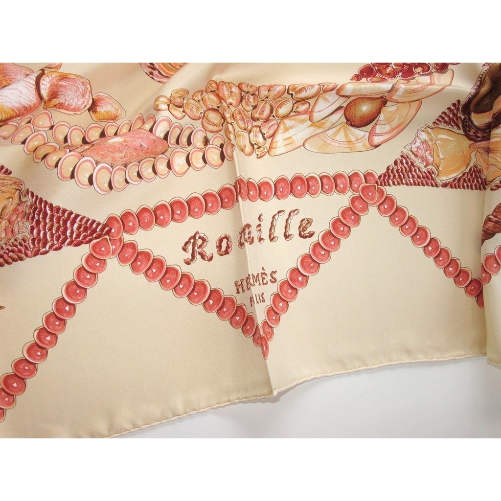 Hermes 2006 cw12 Corail Clair/Corail Rocaille Twill 90cm, New! - poupishop