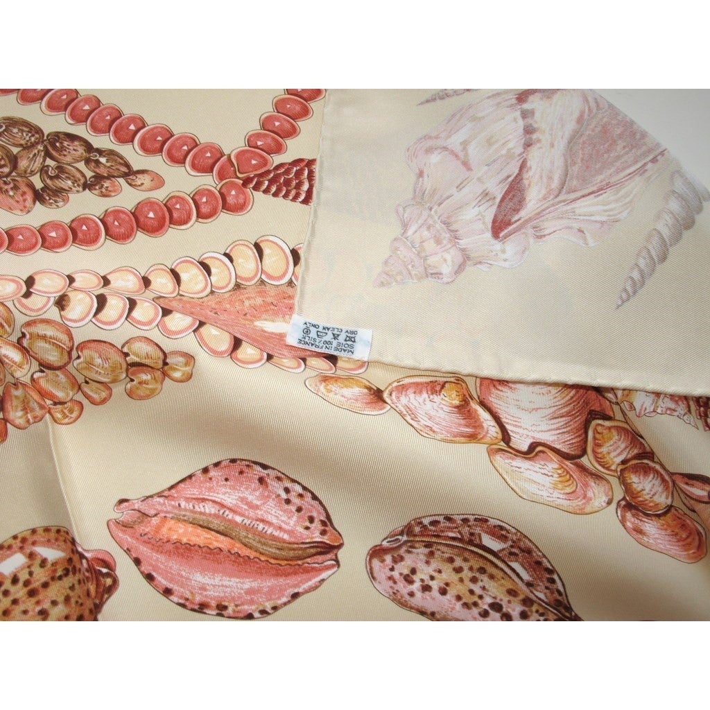 Hermes 2006 cw12 Corail Clair/Corail Rocaille Twill 90cm, New! - poupishop