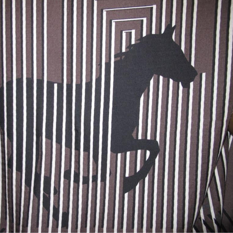 Hermes 2006 H au Galop Shawl Bali Barret Unisex Cashmere Shawl 140 - poupishop