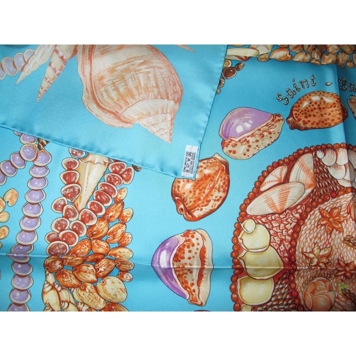 Hermes 2006 Turquoise Special Issue Saint - Barthelemy Rocaille Twill 90cm, NIB! - poupishop
