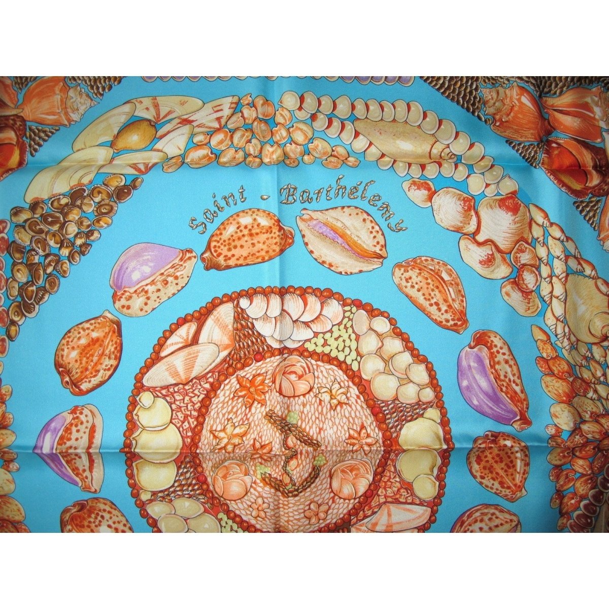 Hermes 2006 Turquoise Special Issue Saint - Barthelemy Rocaille Twill 90cm, NIB! - poupishop