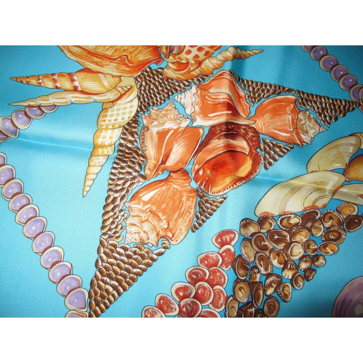 Hermes 2006 Turquoise Special Issue Saint - Barthelemy Rocaille Twill 90cm, NIB! - poupishop