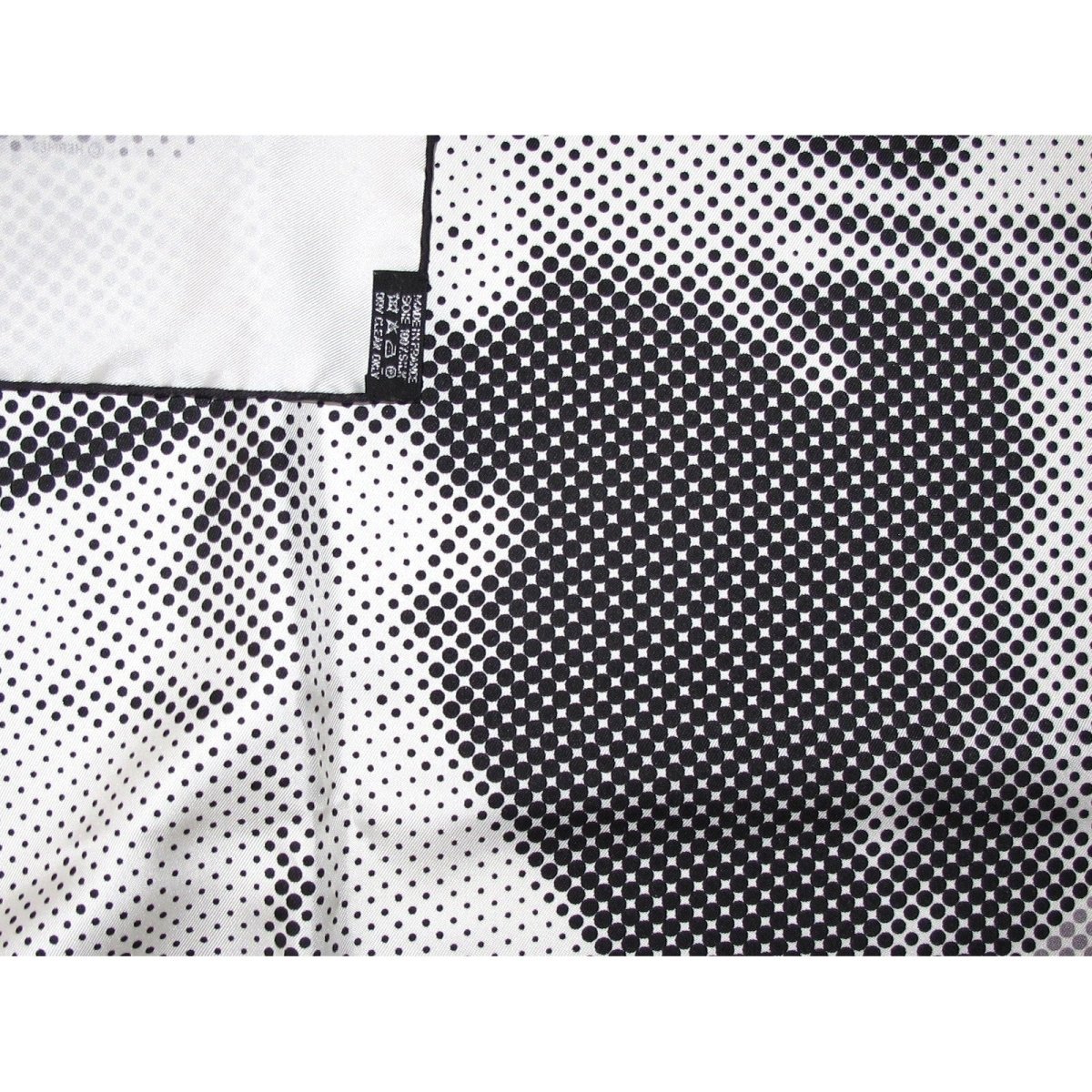 Hermes 2007 B/W Josephine Danse Digitally created by Cyrille Diatkine Twill scarf, New! - poupishop