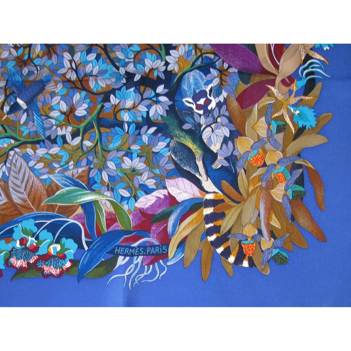 Hermes Au Coeur de la Vie by Aline Honore Twill 90 Scarf