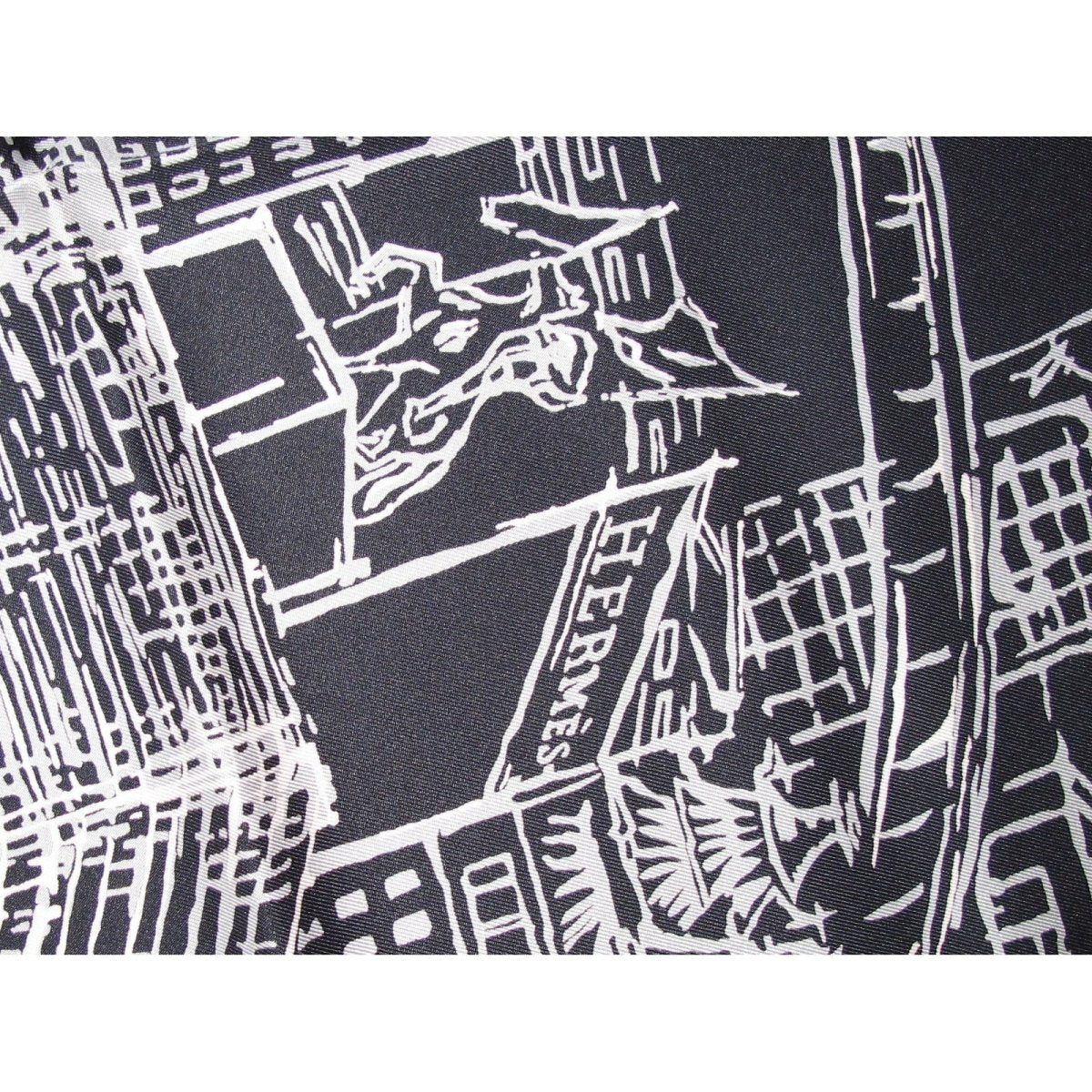 Hermes 2007 Dark Midnight Blue De Passage a Tokyo Opening Twill 90