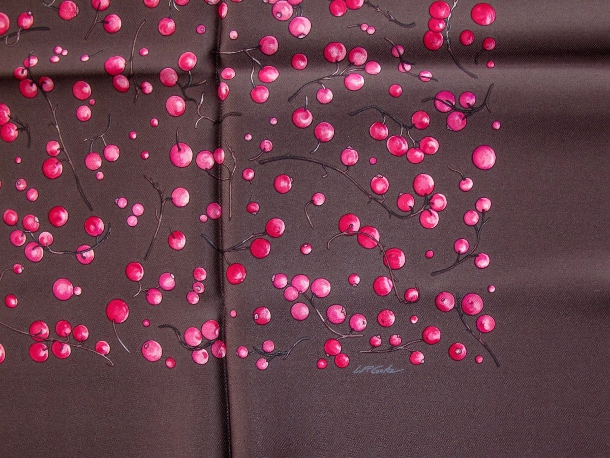 Hermes Red Berries by Leigh. P. Cooke Twill 90