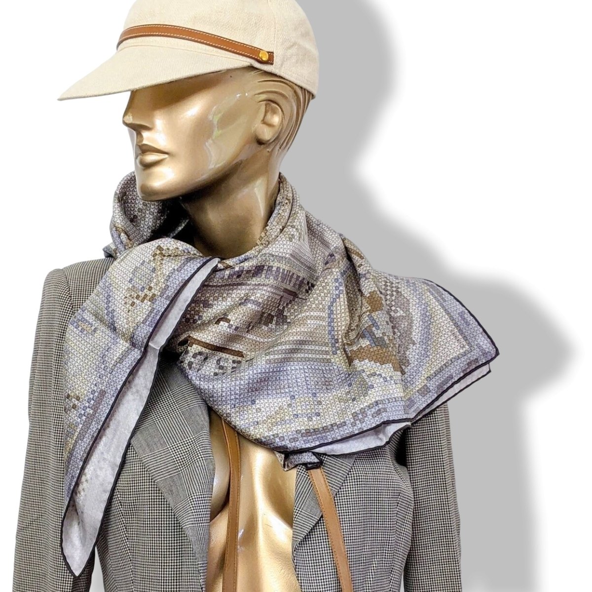 Hermes 2007 Grey CHEVAUX DE FRANCE by Philippe Dumas Twill 90