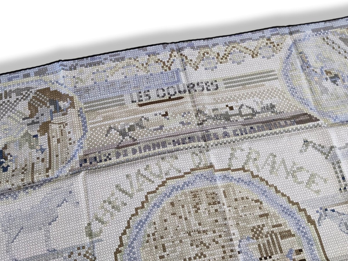 Hermes 2007 Grey CHEVAUX DE FRANCE by Philippe Dumas Twill 90