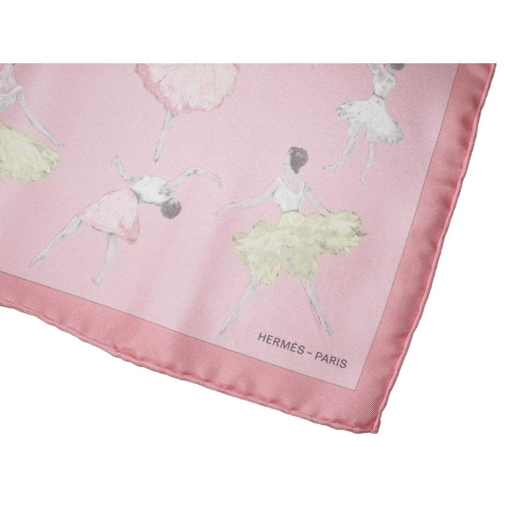 Hermes 2007 Pink La Danse Twill Gavroche 42cm