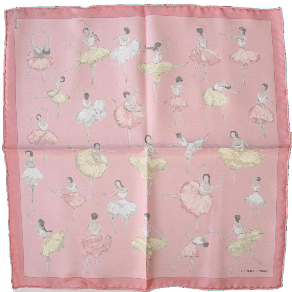 Hermes 2007 Pink La Danse Twill Gavroche 42cm