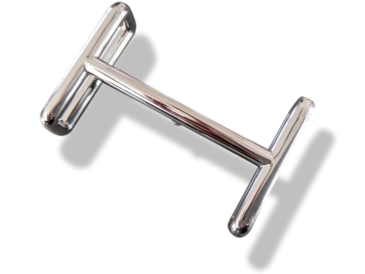 Hermes Plated Silver and Palladium IDEM Buckle H 32mm in Pochette!