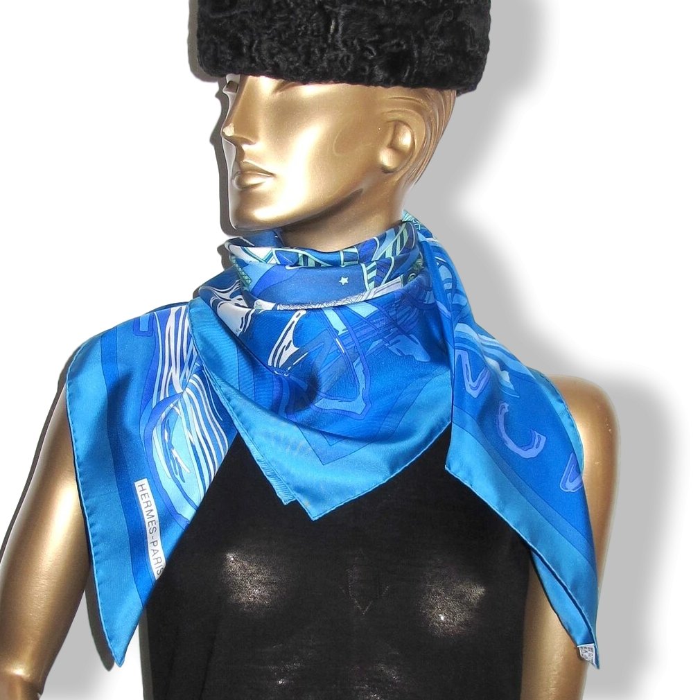 Hermes 2008 Bleu Special Issue MONTE CARLO for SOCIETE DES BAINS DE MER SBM by Joachim Metz Twill 90, Superb!fot