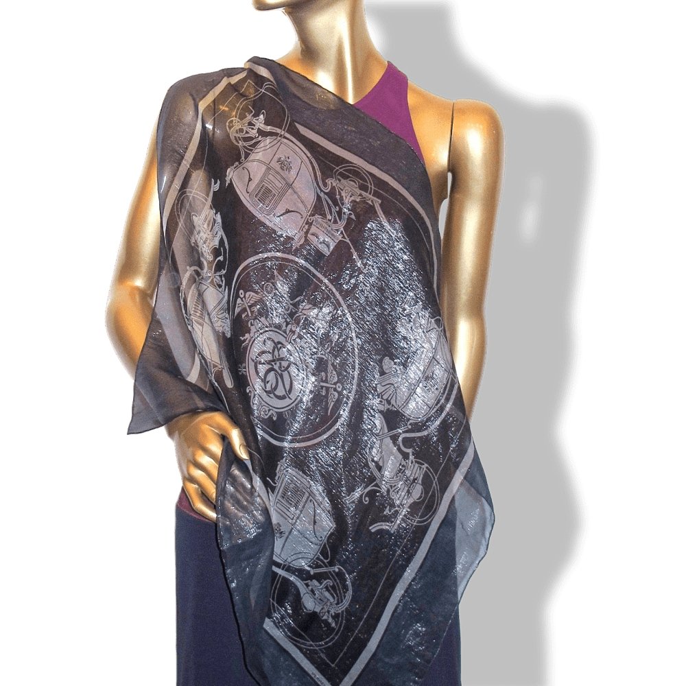 Hermes Special Issue Iridescent Glam Ex Libris 70% Silk Scarf 70cm