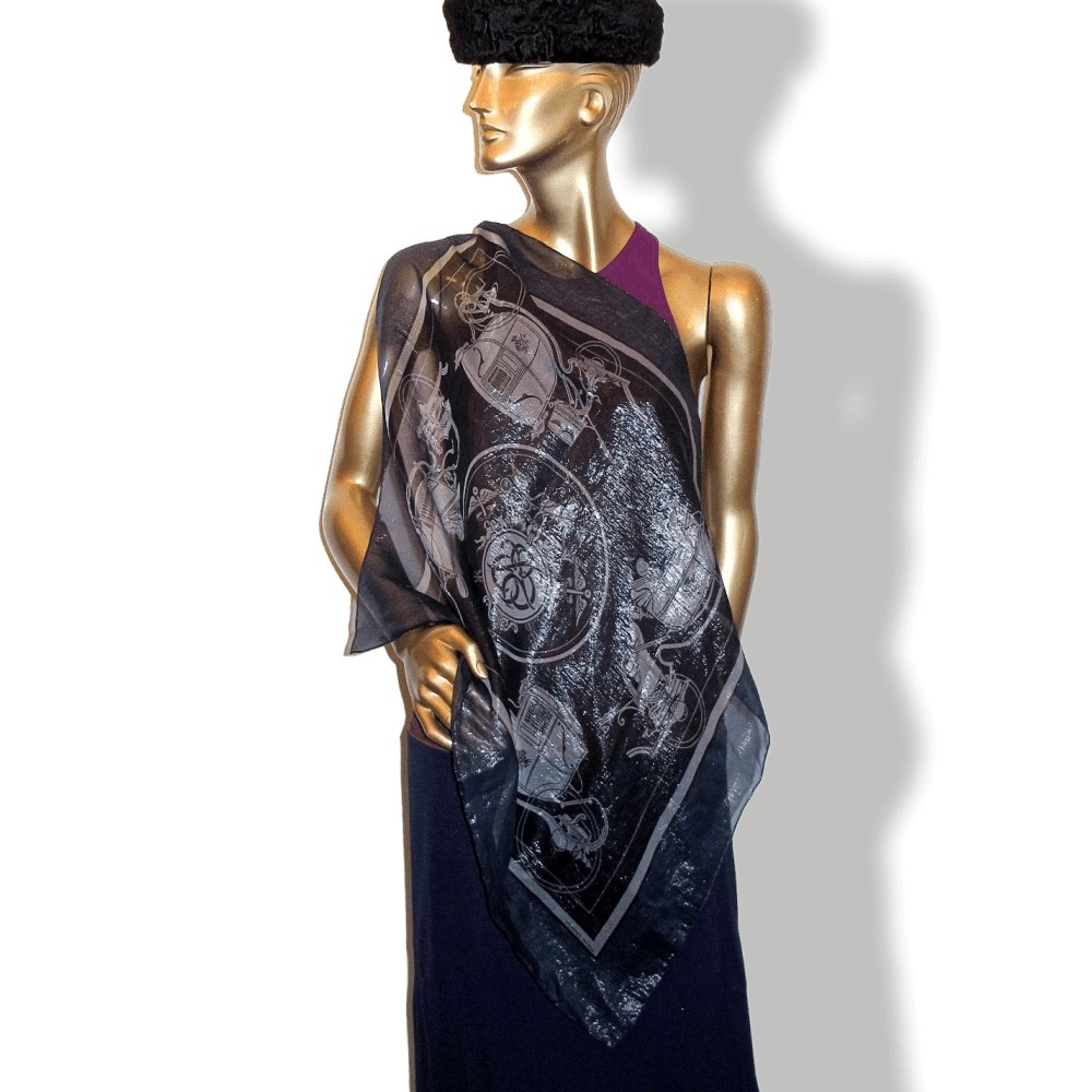 Hermes Special Issue Iridescent Glam Ex Libris 70% Silk Scarf 70cm
