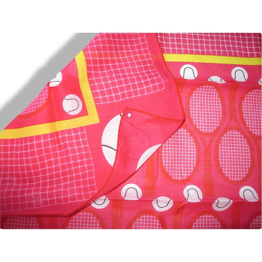 hermes tennis lacoste charm scarf cotton