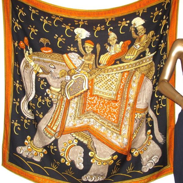 Hermes Beloved India Shawl GM
