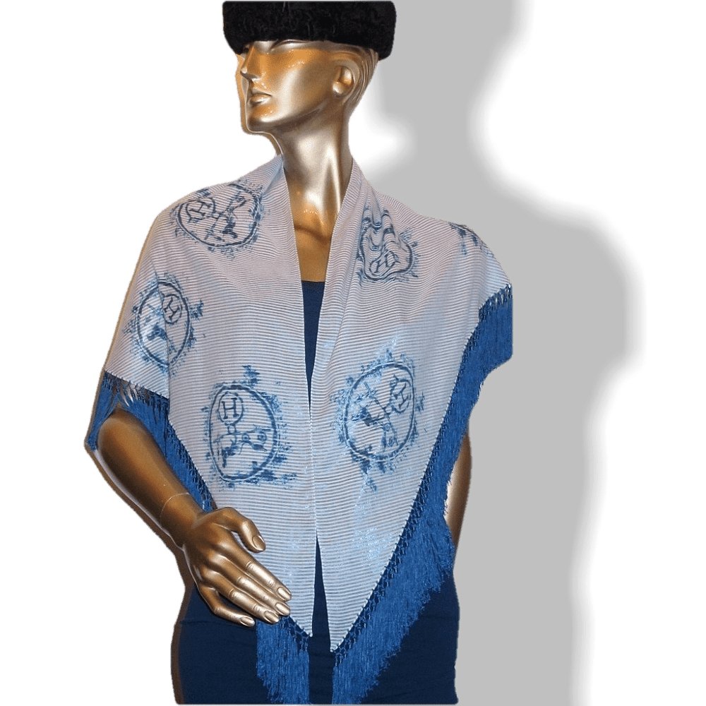Hermes Cotton/Silk Ex Libris Fringed Pointe Nomade Limited