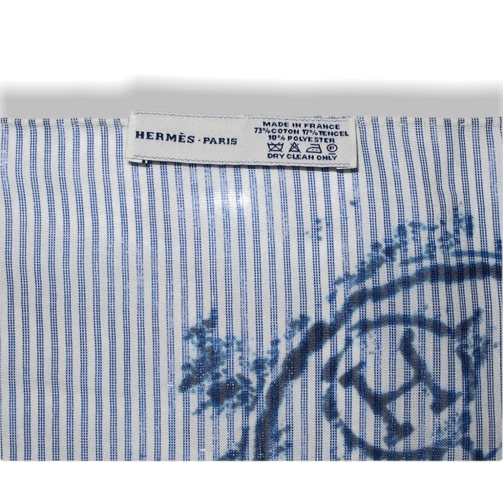 Hermes Cotton/Silk Ex Libris Fringed Pointe Nomade Limited