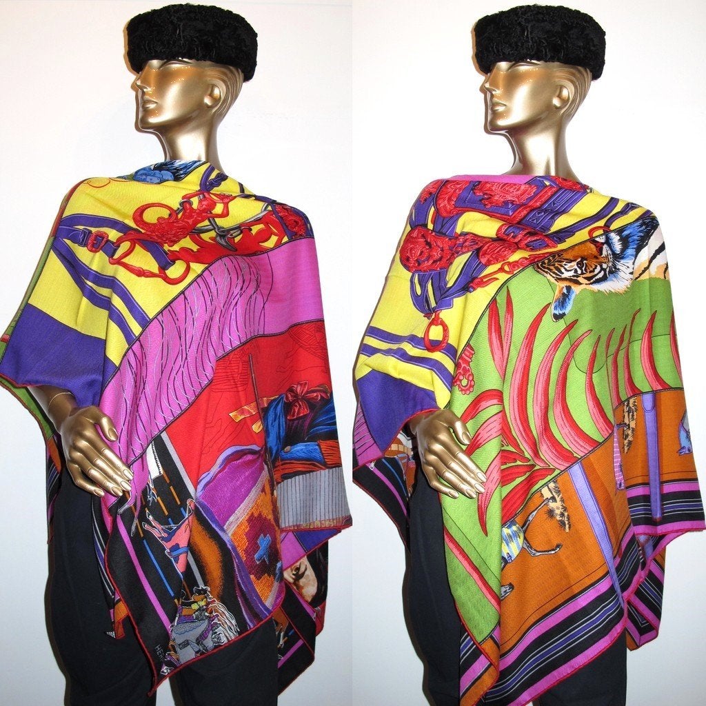 Hermes 2009 Carre en Carres Shawl 140 by Bali Barret