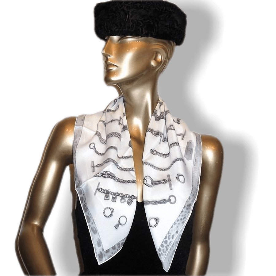 Hermes Chaines et Gourmettes Vintage silk 70