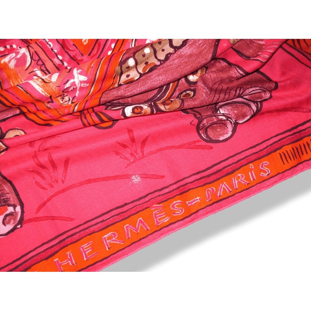 Hermes BELOVED INDIA by Philippe Dumas Cashmere Shawl 140