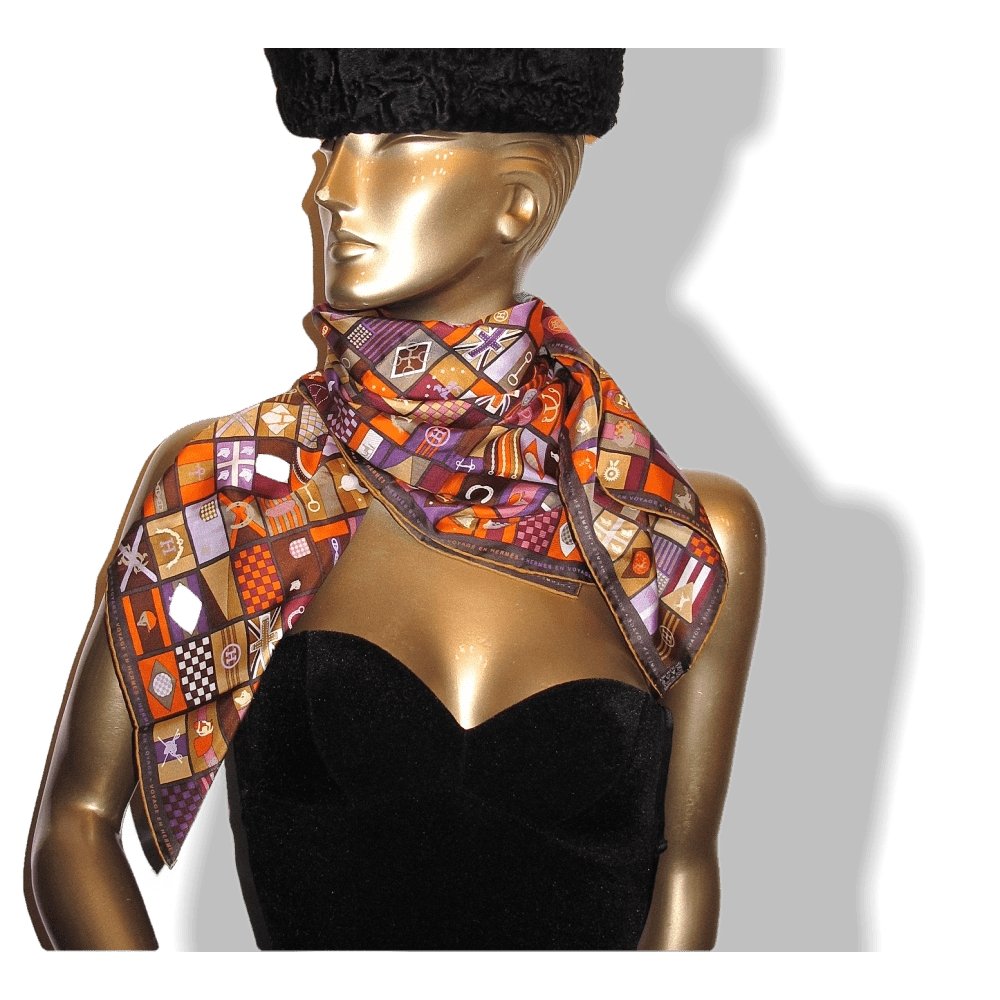 Hermes Hermes En Voyage Twill 90