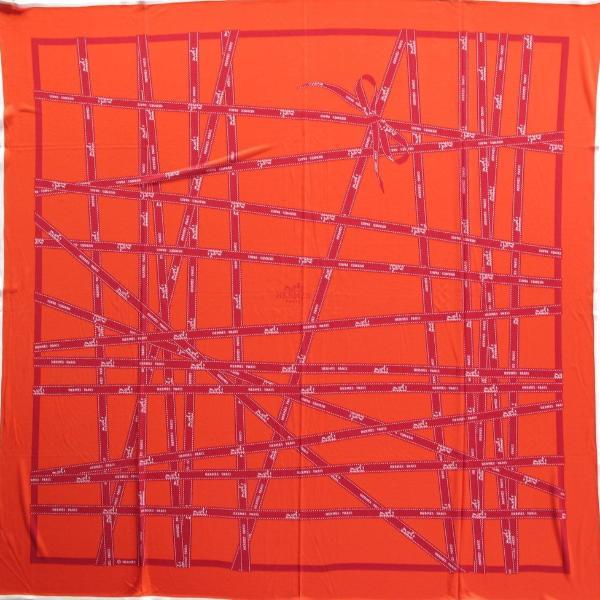 Hermes Red Orange Bolduc Jersey Fluide