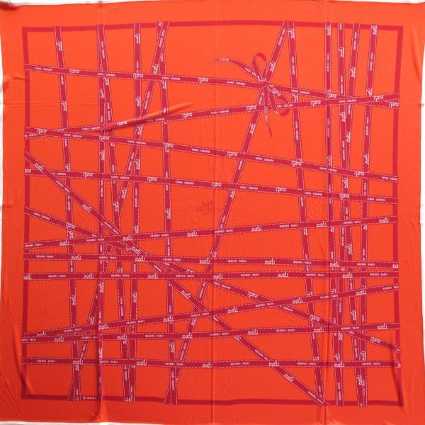 Hermes Red Orange Bolduc Jersey Fluide
