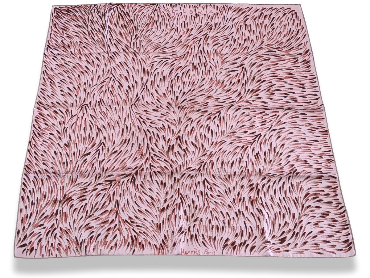Hermes 2009 Rose Le Reve de Gloria by Gloria Petyarre Twill 90cm
