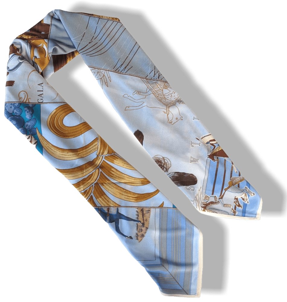 Hermes 2010 Blue Carre en Carres Jersey Fluide 90cm, New! - poupishop
