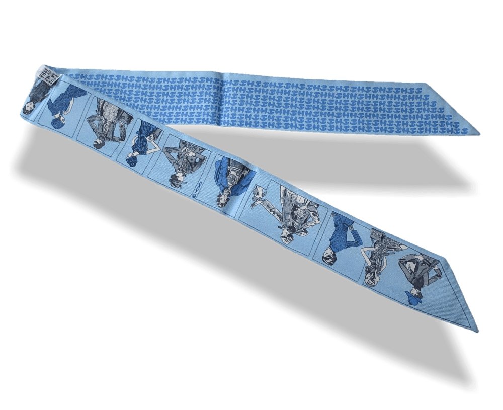 Hermes 2010 Blue Printemps Ete 69, Automne Hiver 70 Twilly, NIB! - poupishop