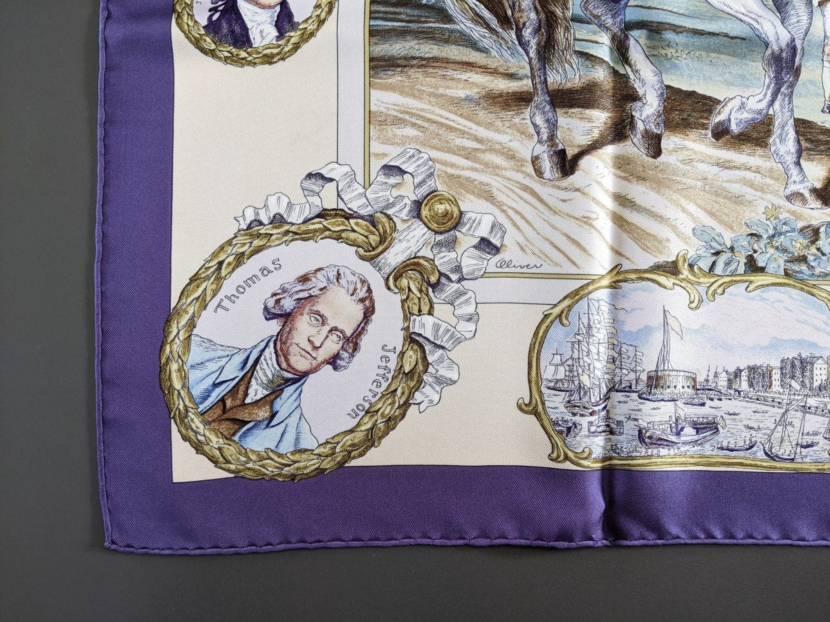 Hermes 2010 Col 10 MARQUIS DE LAFAYETTE by Kermit OliverTwill 90cm, Superb! - poupishop