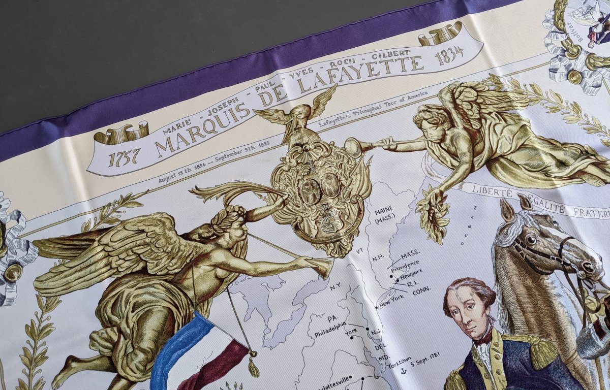 Hermes 2010 Col 10 MARQUIS DE LAFAYETTE by Kermit OliverTwill 90cm, Superb! - poupishop