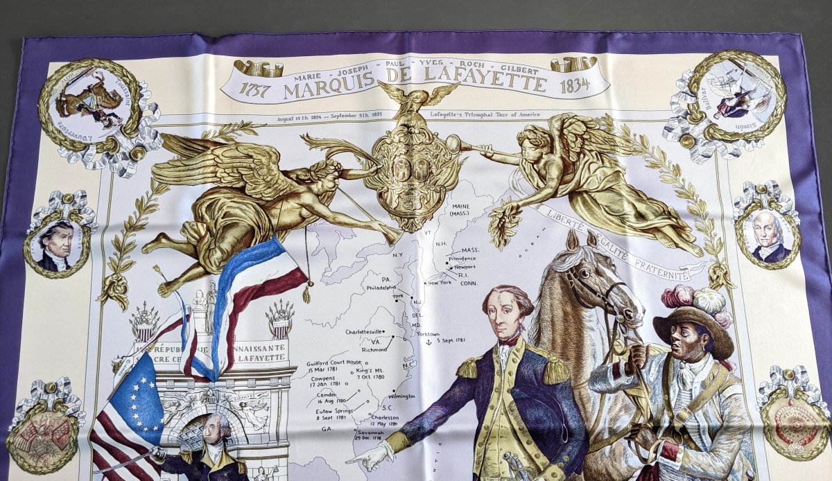Hermes 2010 Col 10 MARQUIS DE LAFAYETTE by Kermit OliverTwill 90cm, Superb! - poupishop