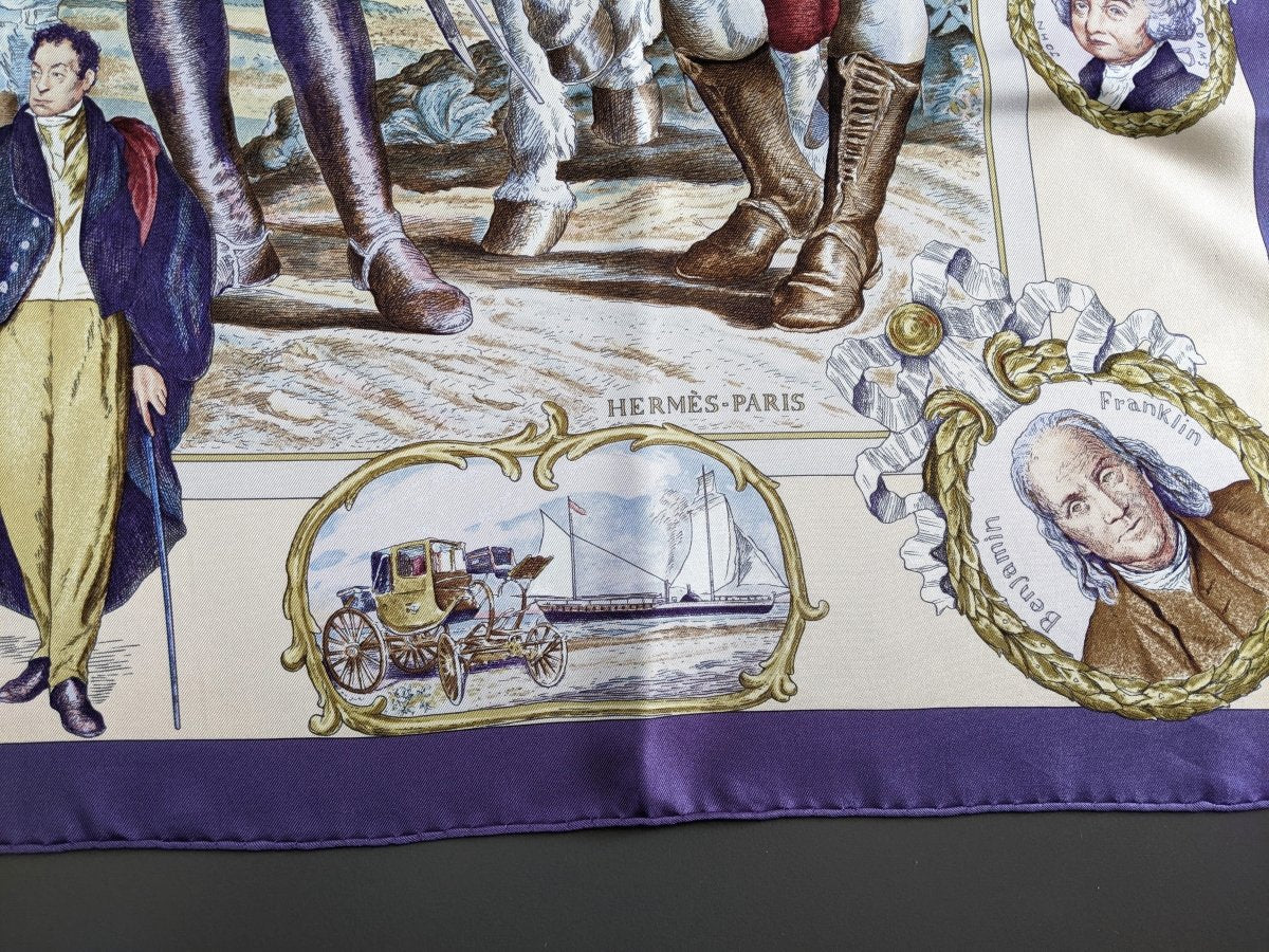 Hermes 2010 Col 10 MARQUIS DE LAFAYETTE by Kermit OliverTwill 90cm, Superb! - poupishop