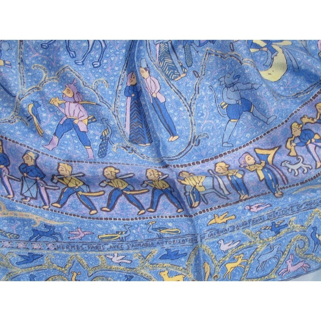 Hermes 2010 cw08 Lavande Lalbhai Summer Silk Shawl 140 - poupishop