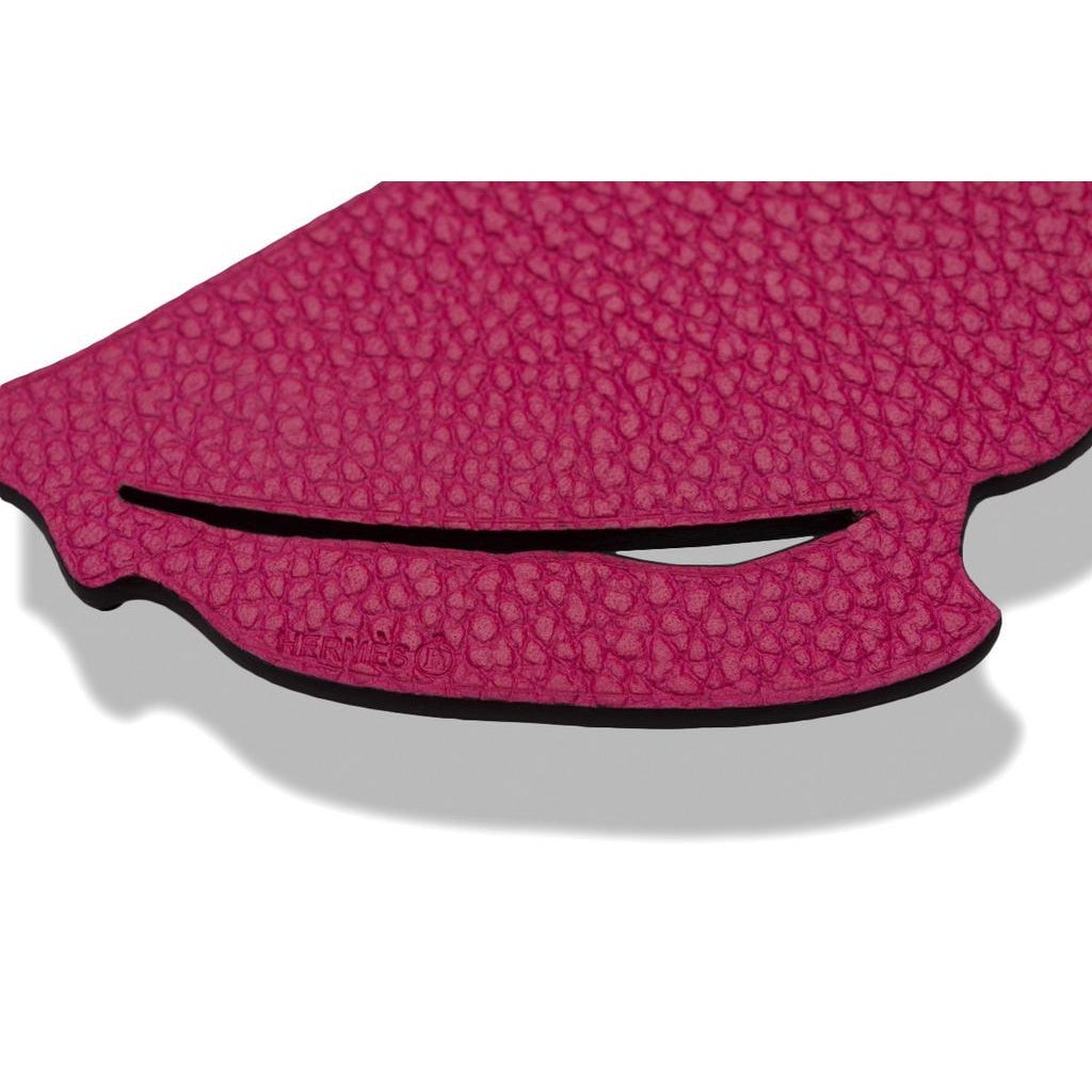 Hermes 2010 Fuchsia/Black Seashell Petit H Bag Charm GM, NIB! - poupishop