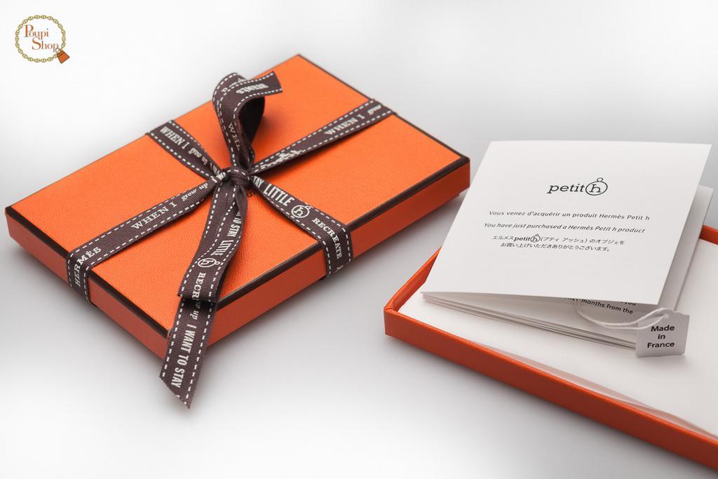 Hermes 2010 Orange/Red Rouille Boat Petit H Bag Charm GM, NIB! - poupishop