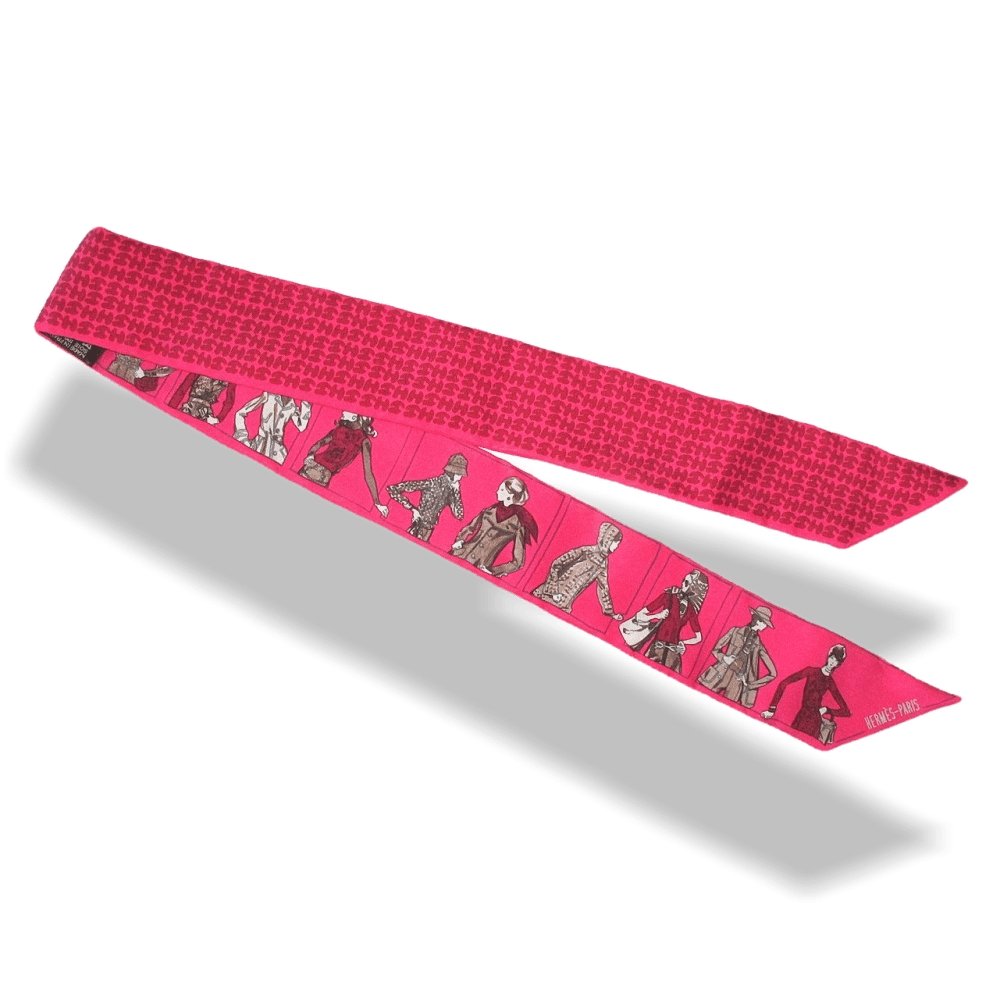 Hermes 2010 Pink Printemps Ete 69, Automne Hiver 70 Twilly, NIB! - poupishop