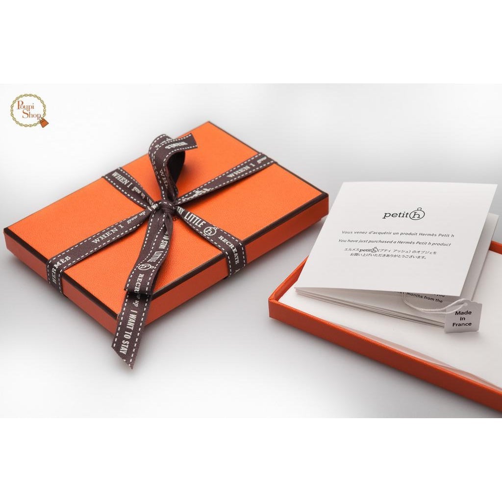 Hermes 2010 Rose Jaipur/Black Dolphin Petit H Bag Charm GM, NIB! - poupishop