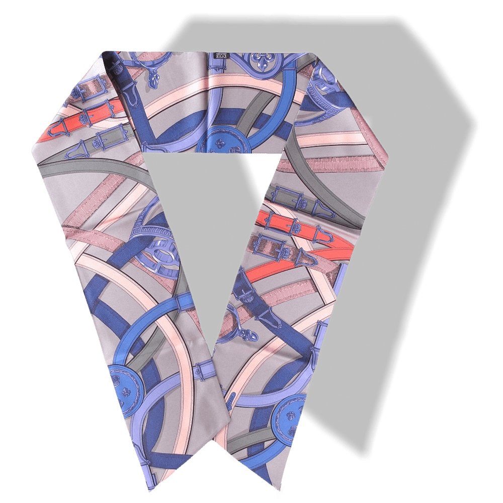 Hermes Cavalcadour by Henri d'Origny Maxi Twilly Scarf