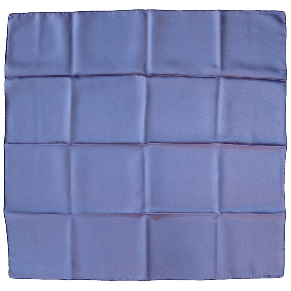 Hermes Blue Iridescent Changeante Twill Silk Carre 70