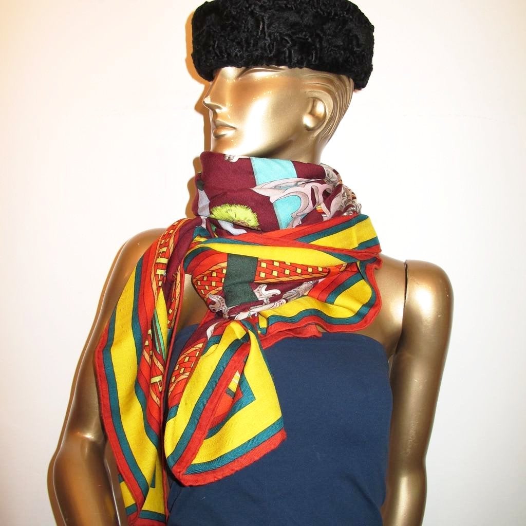 Hermes Acajou Concours d'Etriers Shawl GM