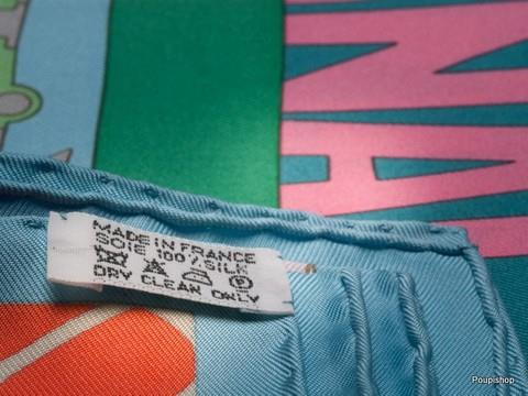 Hermes 2011 Aqua Mots de Soie Twill 90, New! - poupishop