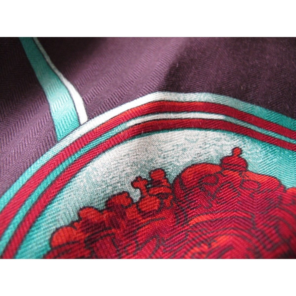 Hermes HARNAIS DE COURS Cashmere Shawl 140