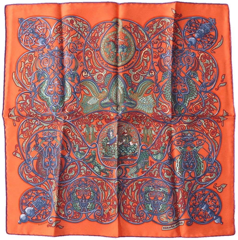 Hermes Charmante aux Animaux by Annie Faivre Scarf Gavroche 45