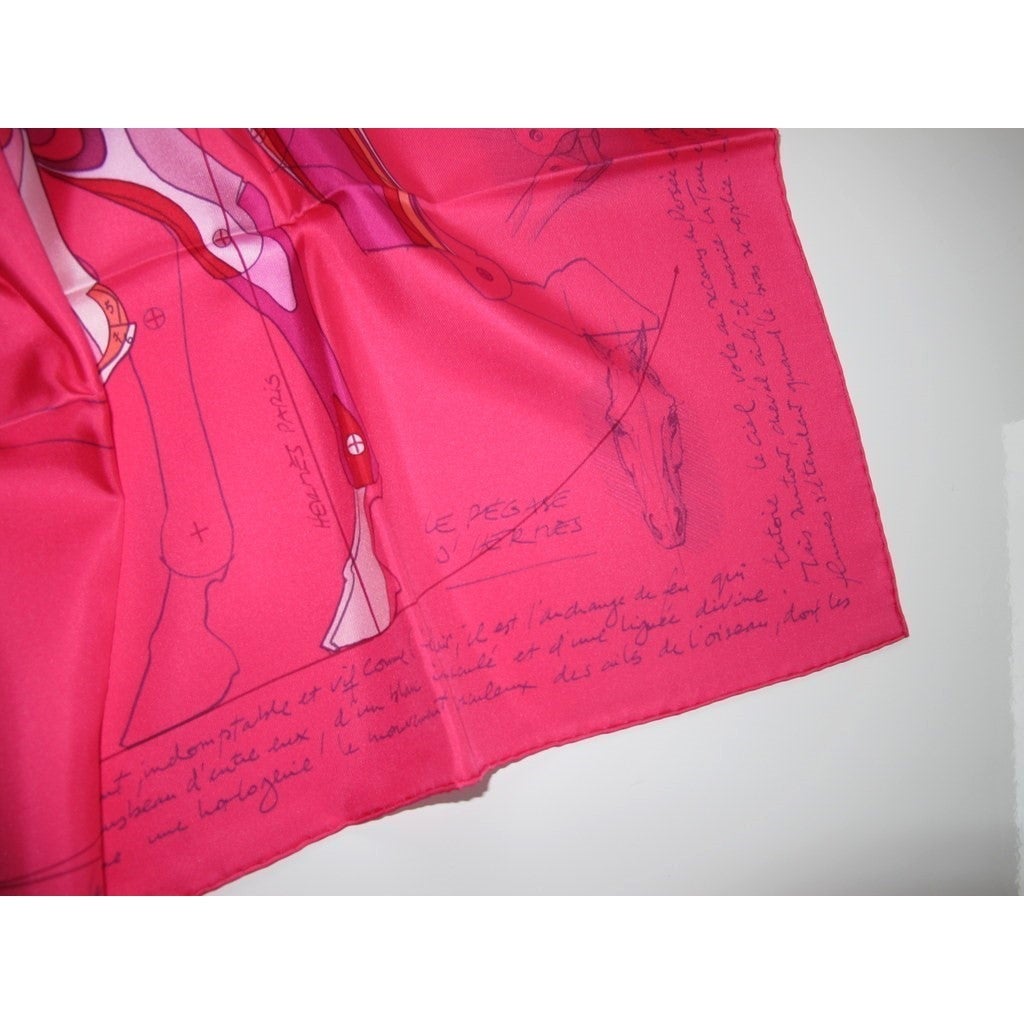 Hermes 2011 cw01 Fuchsia Le Pegase d'Hermès Twill 90 - poupishop
