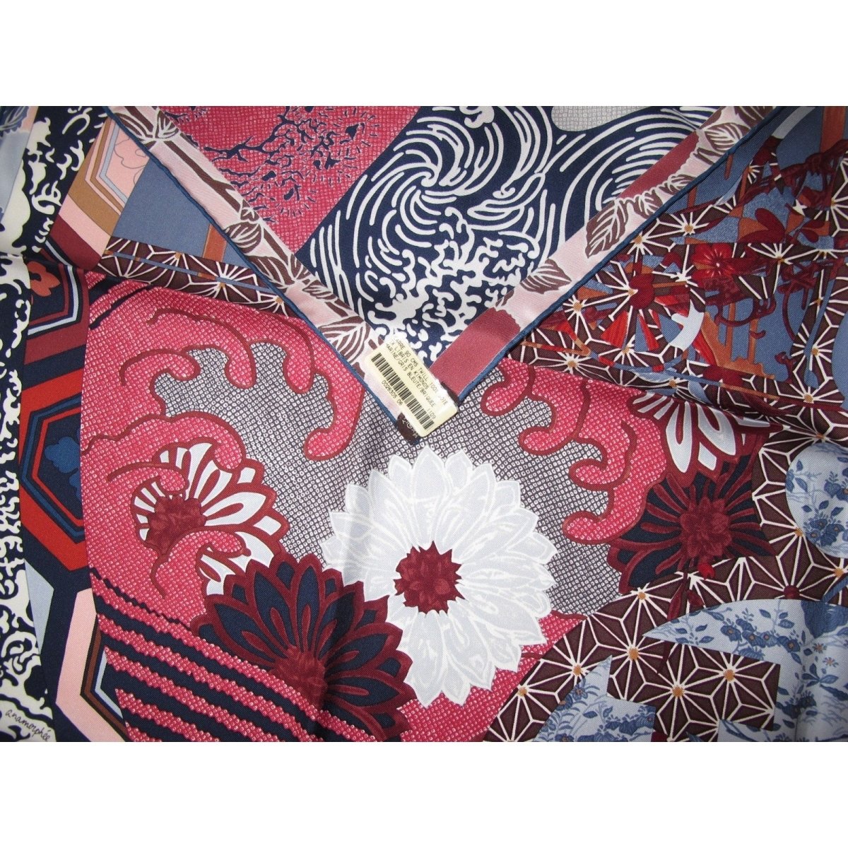 Hermes 2011 cw06 Marine, Gris Bleute, Briquee Ex-Libris en Kimonos